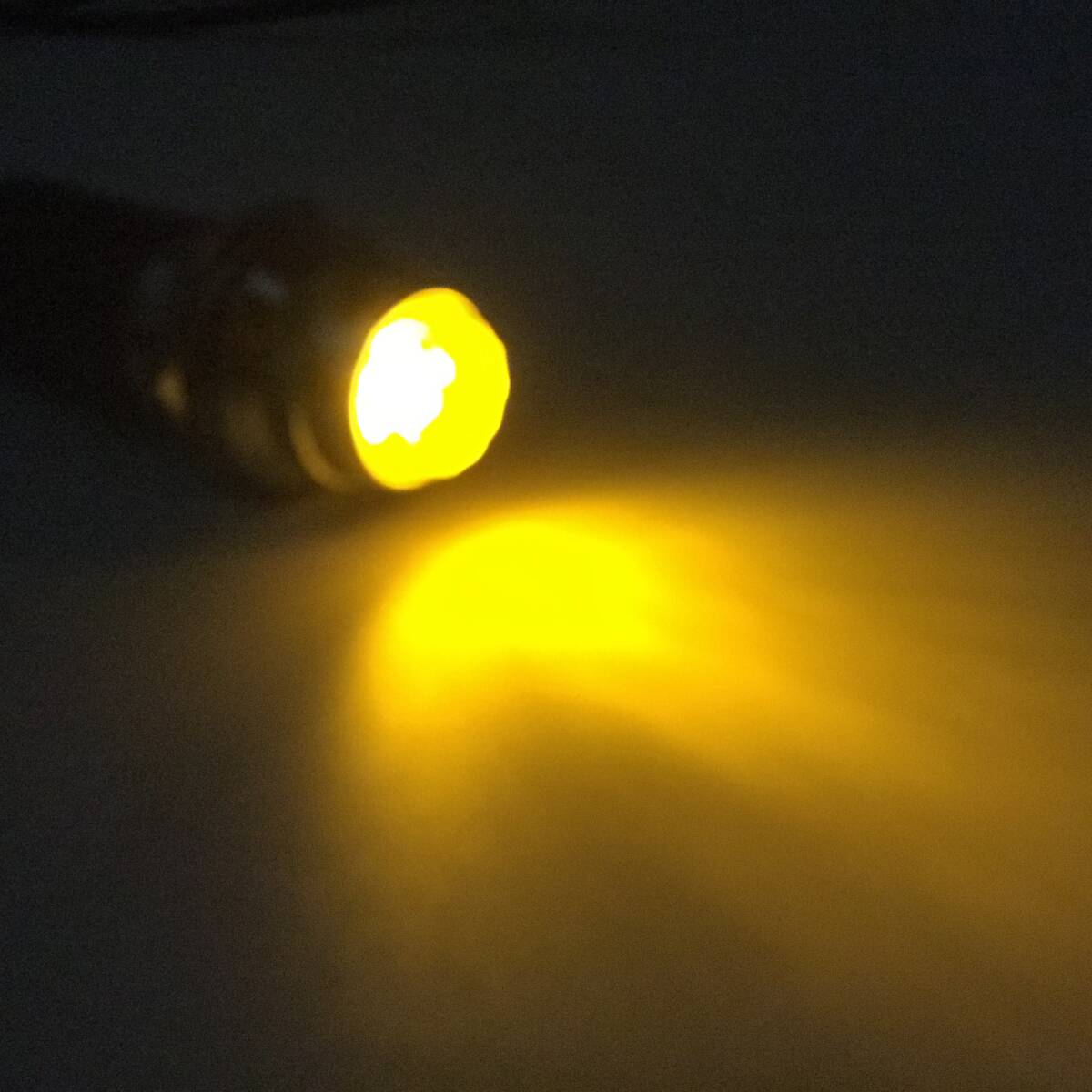 24V LEDパイロットランプ ダイヤカット φ16㎜20個セットの汎用品インジケーター ライト　イエロー３３２_画像2