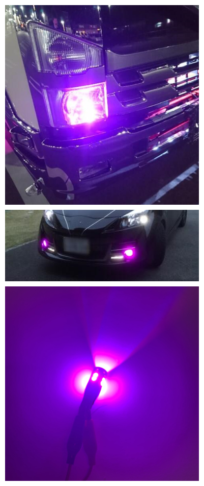 車検対応 高輝 T10/T16兼用 LEDバルブ スモール ポジションランプ 車幅灯 ウインカーランプナンバー灯ルームランプ ポン付けピンク_画像5