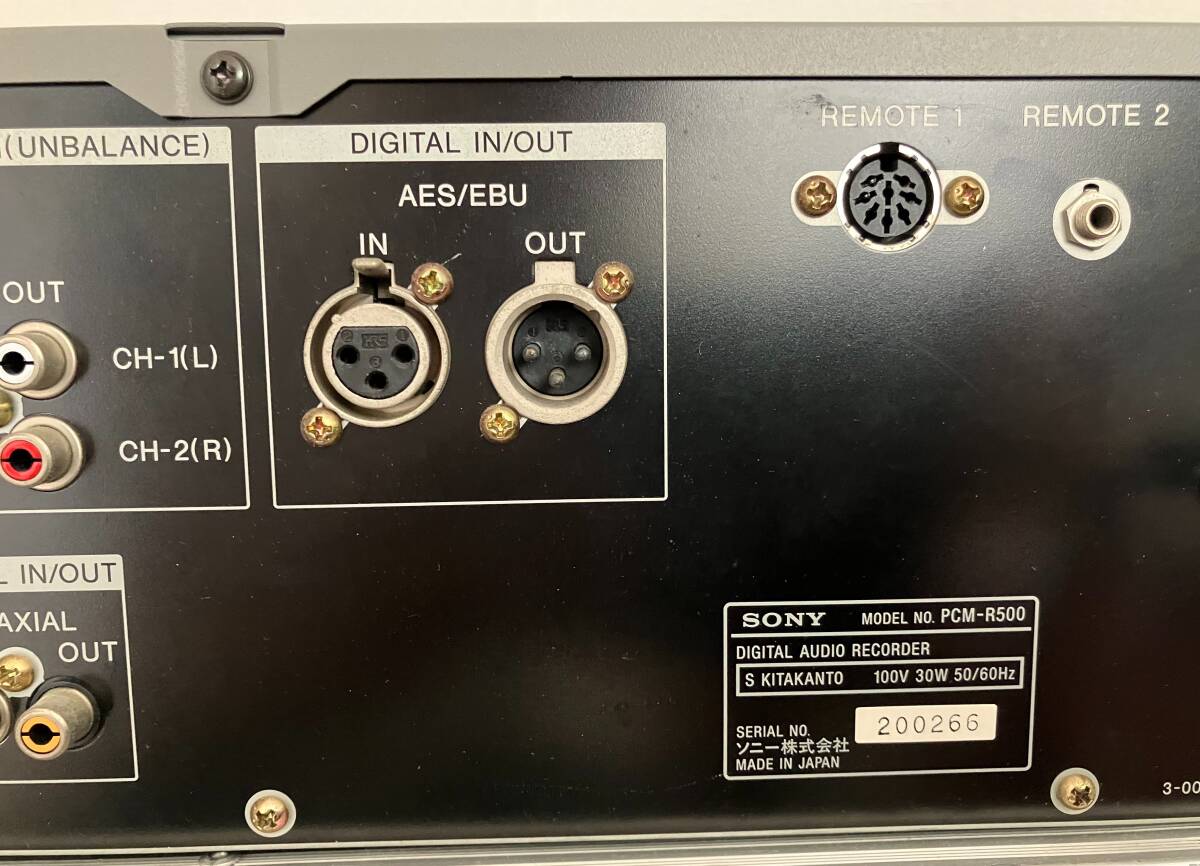 SONY 業務用DATテープデッキ PCM-R500 【ジャンク】_画像4