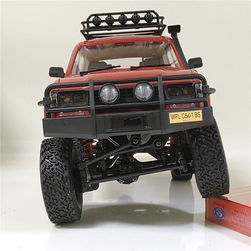 赤バッテリー2本 WPL C54-1 RTR 1/16 ランドクルーザー LC80 4WD ラジコントラック クローラー RCカー オフロード 検索MN99S D12 C34 C24-1