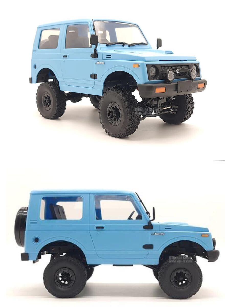 限定色ベイ・ブルー バッテリー*2+ 連動LEDライト WPL C74 スズキ ジムニー RTR 1/10ラジコン RC クローラー ライセンス JA11 4WDトラックの画像6