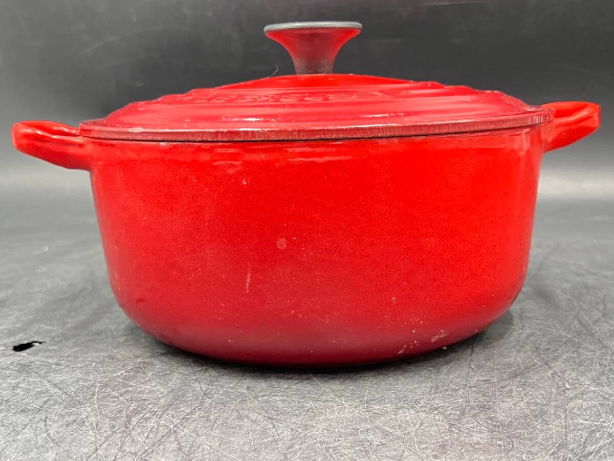 LE CREUSET/ルクルーゼ 20cm 両手 鍋 レッド/赤 ココット ホーロー 料理 調理器具 _画像2