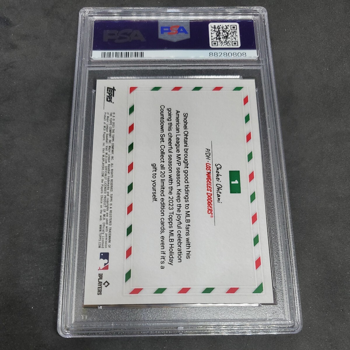 TOPPS NOW HOLIDAY ホリデー 大谷翔平 PSA 9 その1の画像2