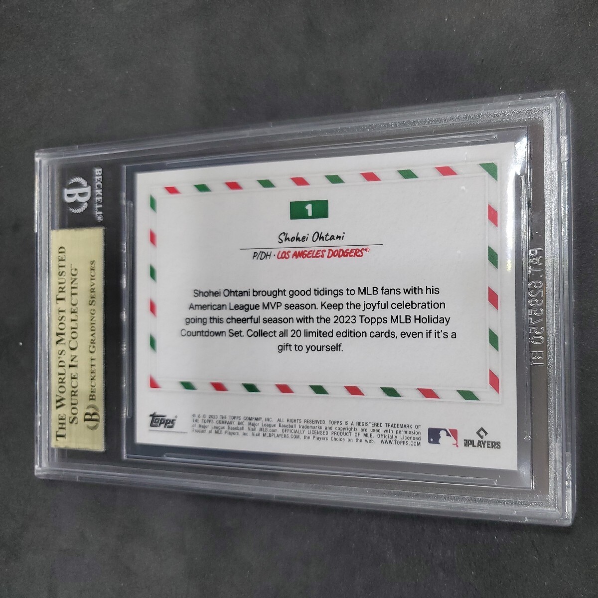 TOPPS NOW HOLIDAY ホリデー 大谷翔平 BGS 9.5 その2の画像2