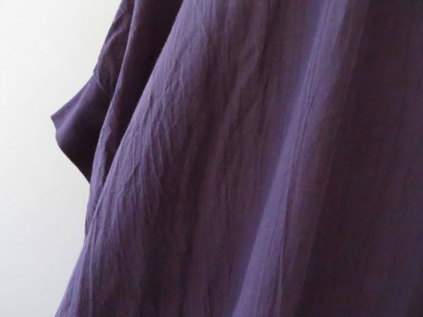 ■frauglatt■紫コットンを個性のふっくらラインロングトップの画像3