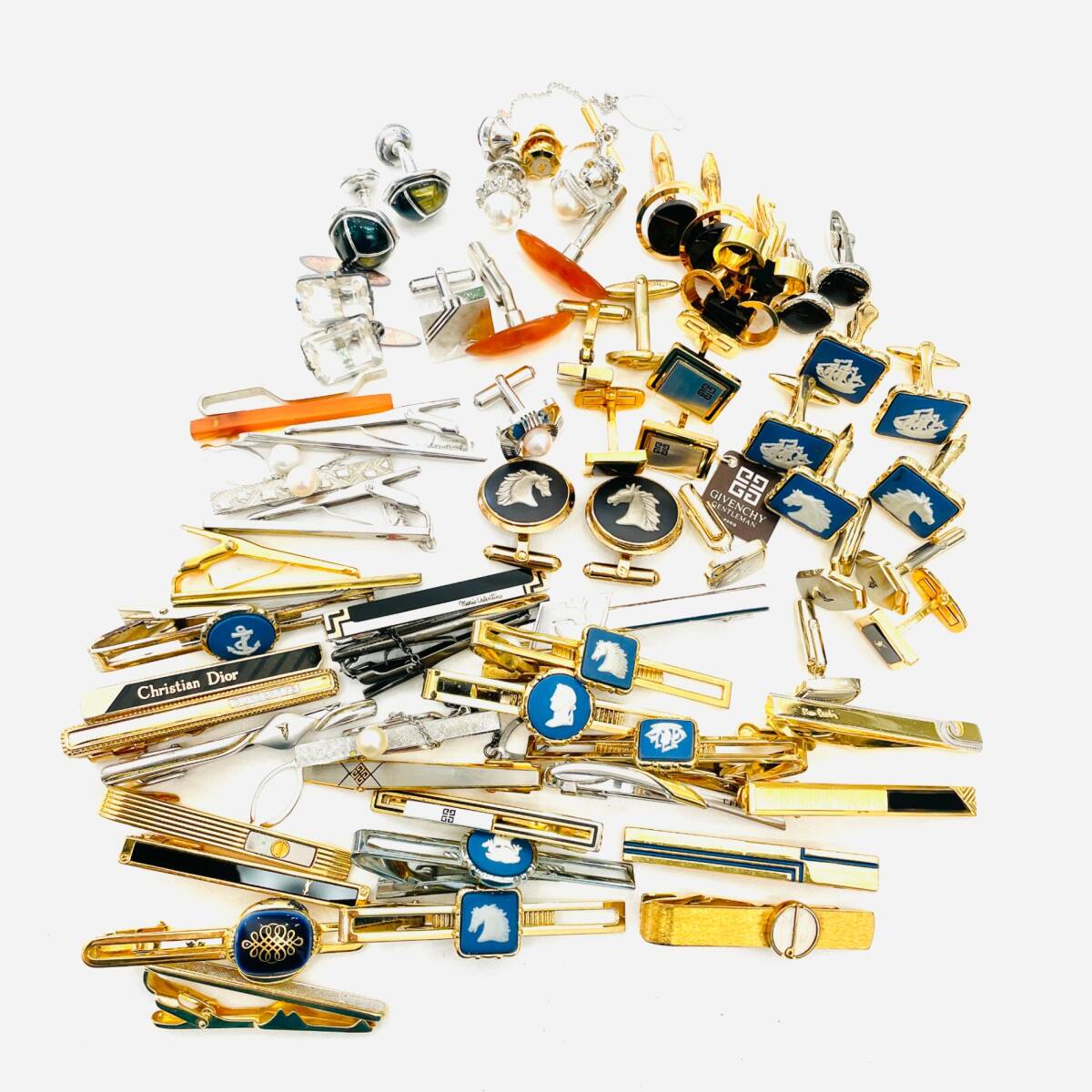 1 jpy ~*50 piece super . summarize large amount set men's cuffs necktie pin cuffs brand new goods contains Y238-92