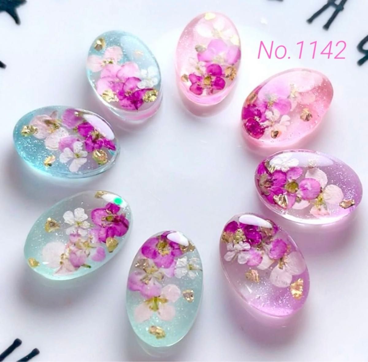 確認用となりますNo.1142ミニカボション♪レジン♪アクセサリーパーツ♪押し花♪