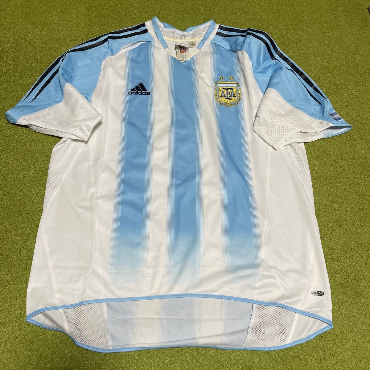 ②2004 アルゼンチン代表ユニフォーム ホーム半袖 アディダス adidas タイランド製 アディダスジャパン正規品の画像1