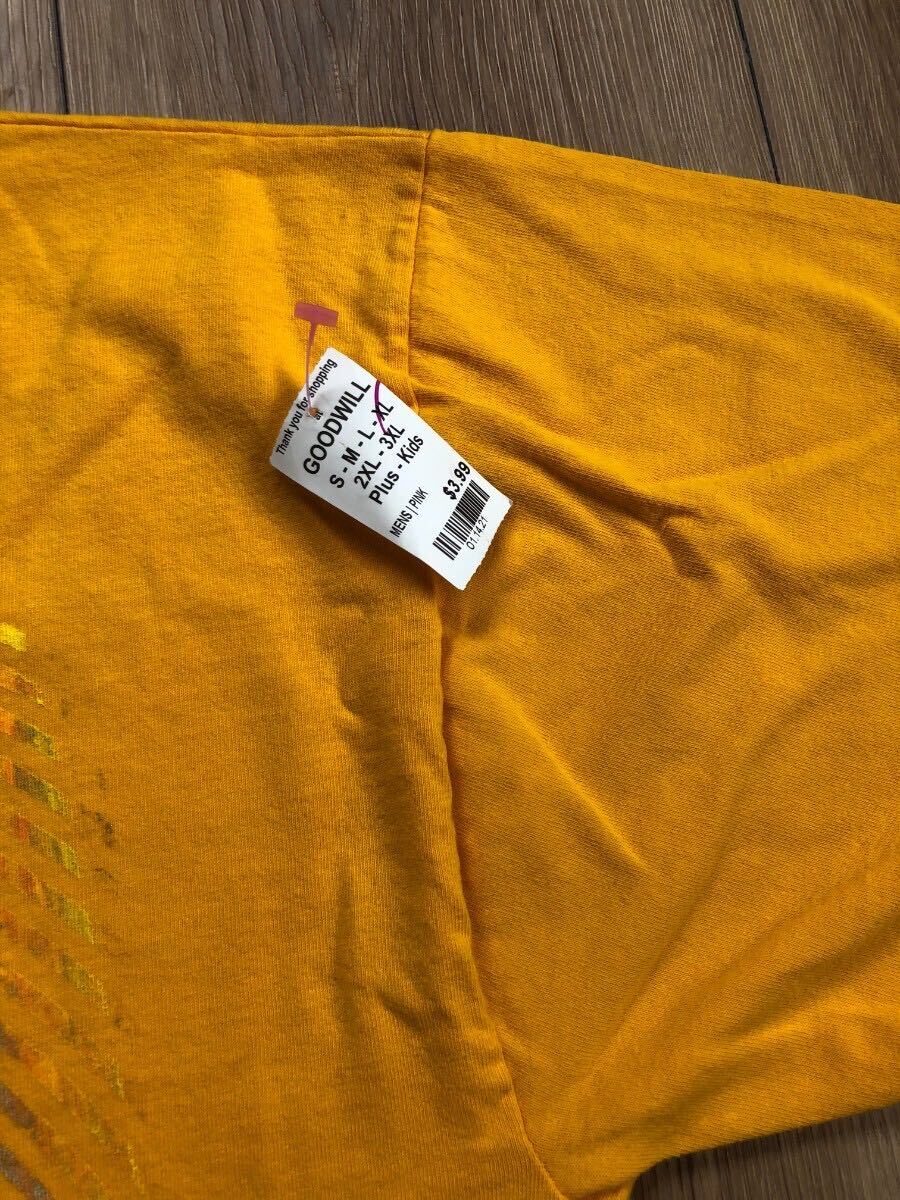  красивая вещь ★DON ROCKLEELOO сотрудничество  　 футболка   жёлтый 　BUTTHOLESURFERSTERROR WORLD WIDE　 размер  XL　 весна   лето ...　１  йен  старт 　 продажа  