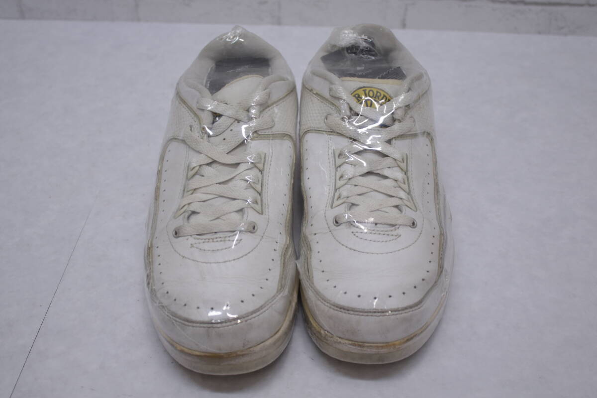 419【ジャンク】NIKE ナイキ Air Jordan 2 Retro LOW Maize 2005 エアジョーダン AJ2 309837-102 スニーカー 観賞用 メンズ ホワイトの画像6