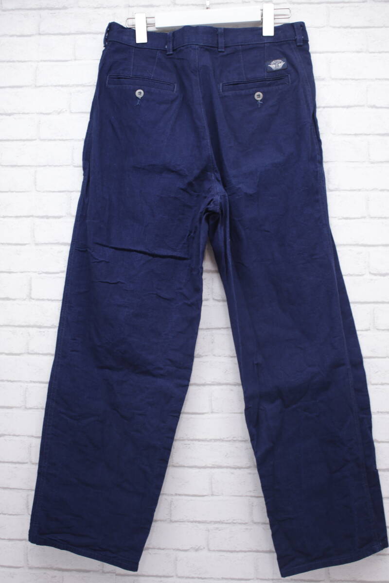 268【1円～】Levi's リーバイス DOCKERS ドッカーズ インディゴ タックパンツ ワーク ネイビー トラウザー W31_画像2