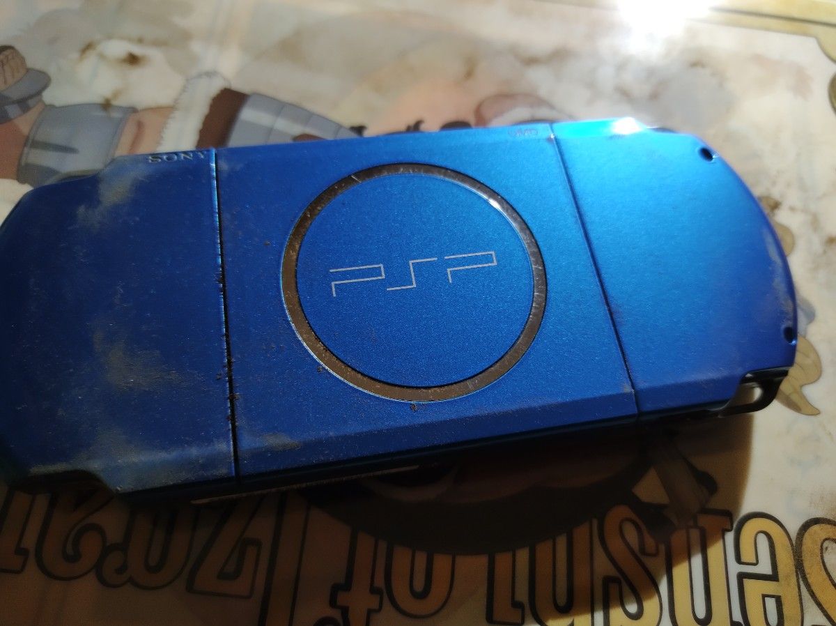 SONY PSP プレイステーションポータブル ブルー　ジャンク　 バッテリーなし