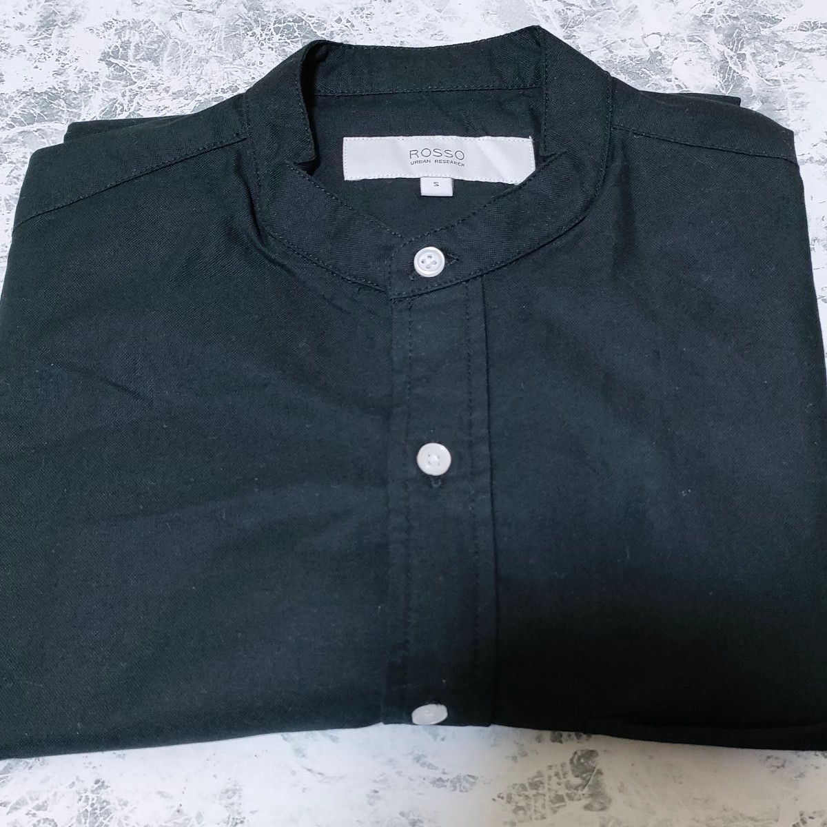 「抗菌/消臭」ハイパフォーマンスオックスバンドカラーシャツ  黒