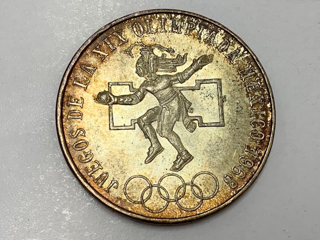 **1 иен ~1968 год Mexico Olympic памятная монета 25peso1 листов **