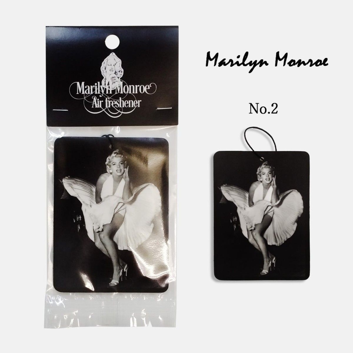 【Marilyn Monroeシリーズ】エアフレッシュナー/Ｎｏ．２　ブルーＤ．Ｃの香り/車/芳香剤/2パックセット