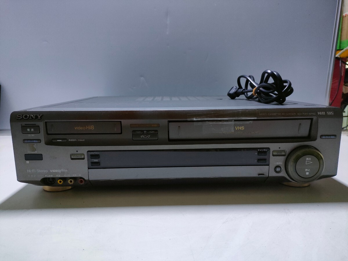 E337(即発送)SONY ソニー ビデオカセットレコーダー WV-TW1 VHS Hi8 ジャンク扱い(電源付き)_画像1