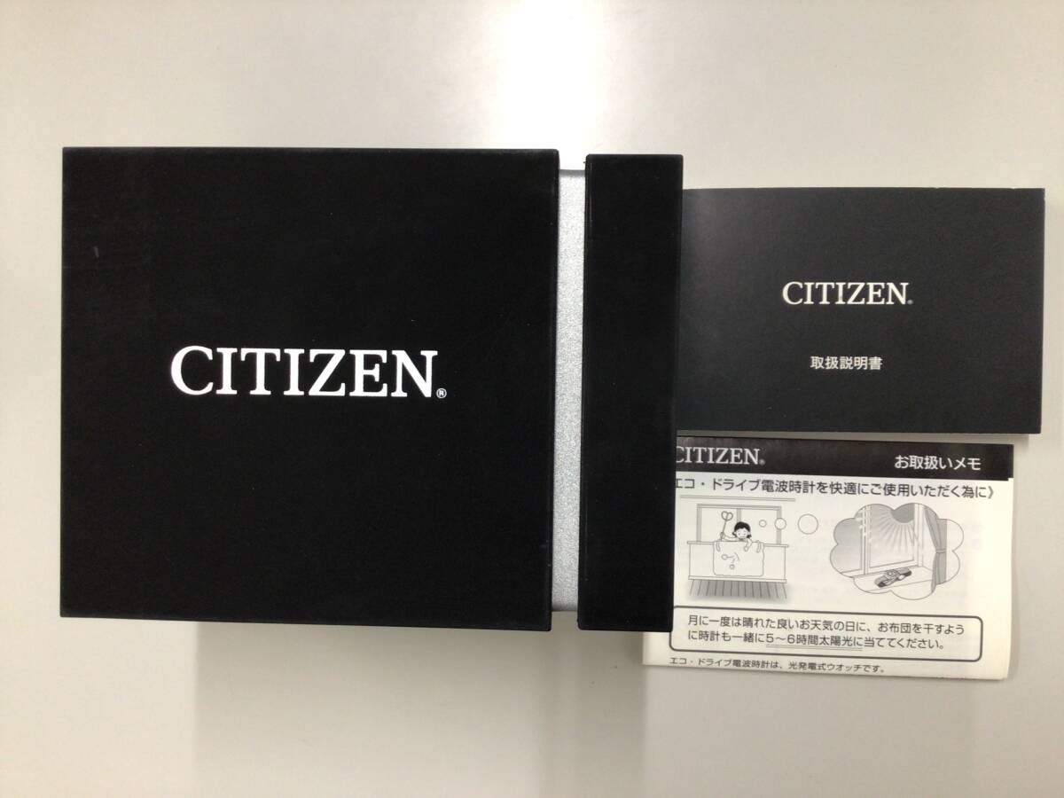 ☆シチズン　CITZEN アテッサ　電波時計　エコドライブ　メンズウォッチ　腕時計　クロノグラフ H804ーT018696 ジャンク☆　_画像8