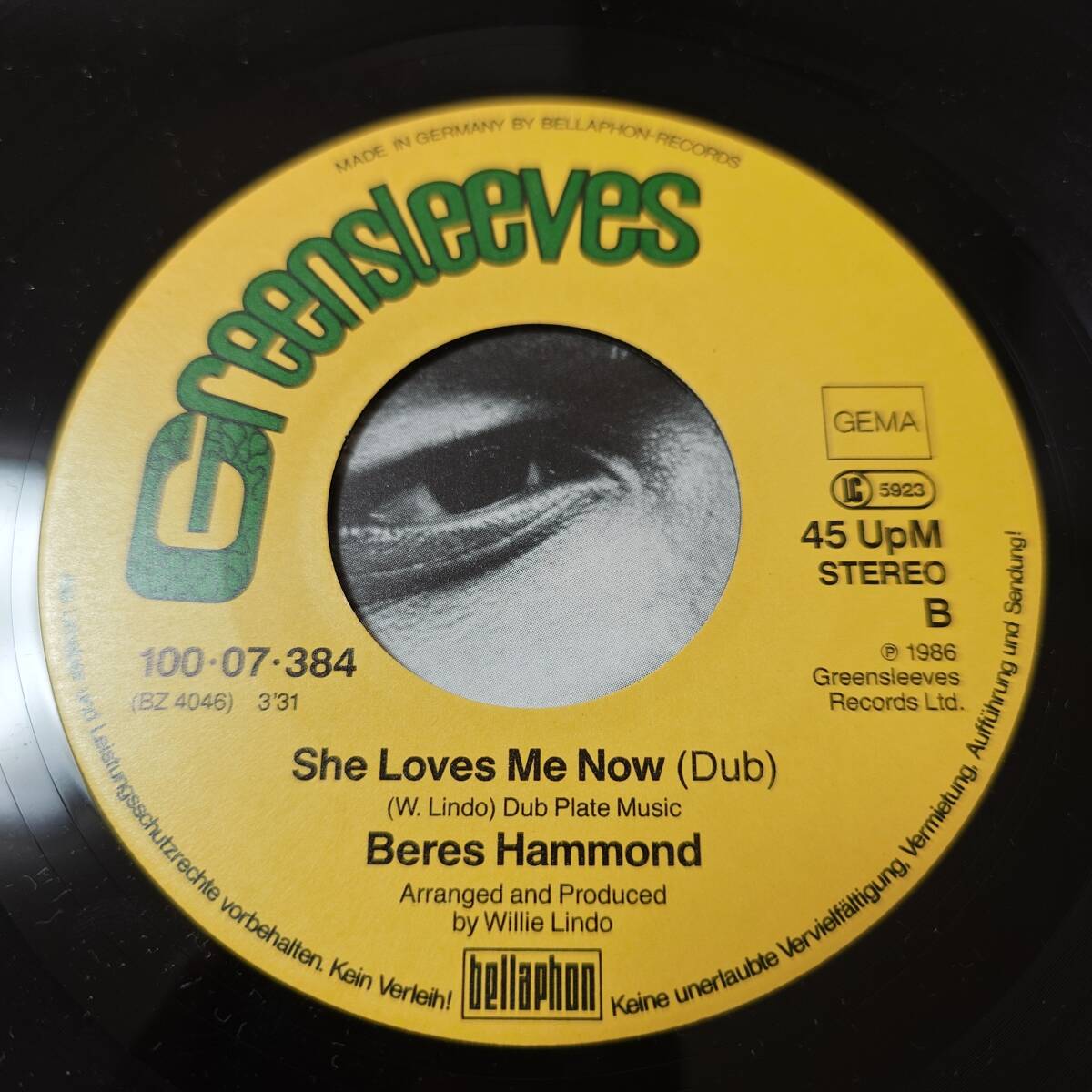 Beres Hammond - She Loves Me Now // Greensleevs 7inch / Lovers / AA0475の画像4