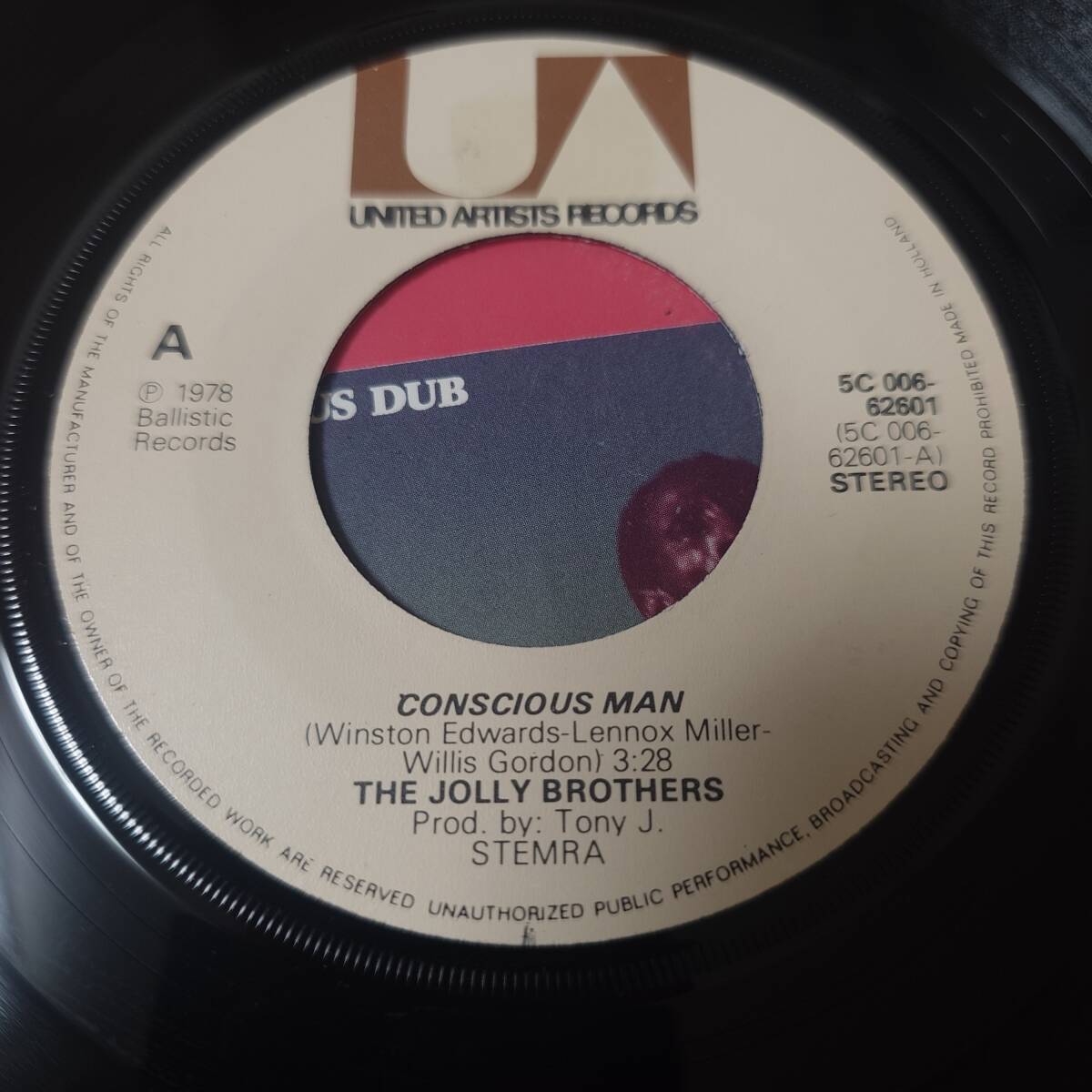 The Jolly Brothers - Conscious Man // Ballistic Records 7inch / AA0648 の画像3