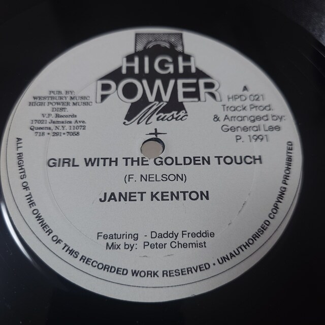 Daddy Freddy & Janet Kenton - Girl With The Golden Touch / Mix違いのUS盤！！ // High Power Music 12inch / Freddie_画像1