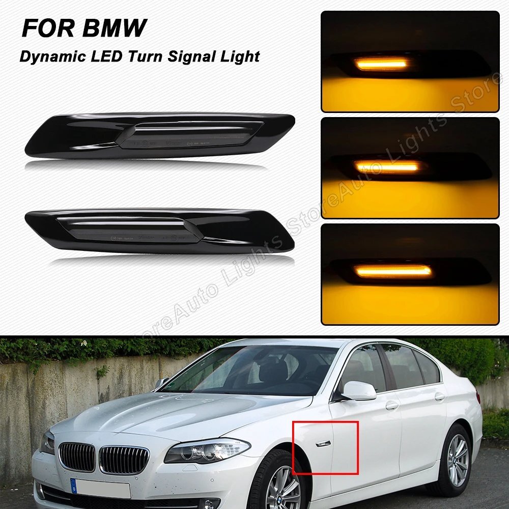BMW 5シリーズ LEDダイナミックサイドマーカーライト シーケンシャル F10 F11 528i 528ix 535i 535ix 550i 550ix ハイブリッド_画像1