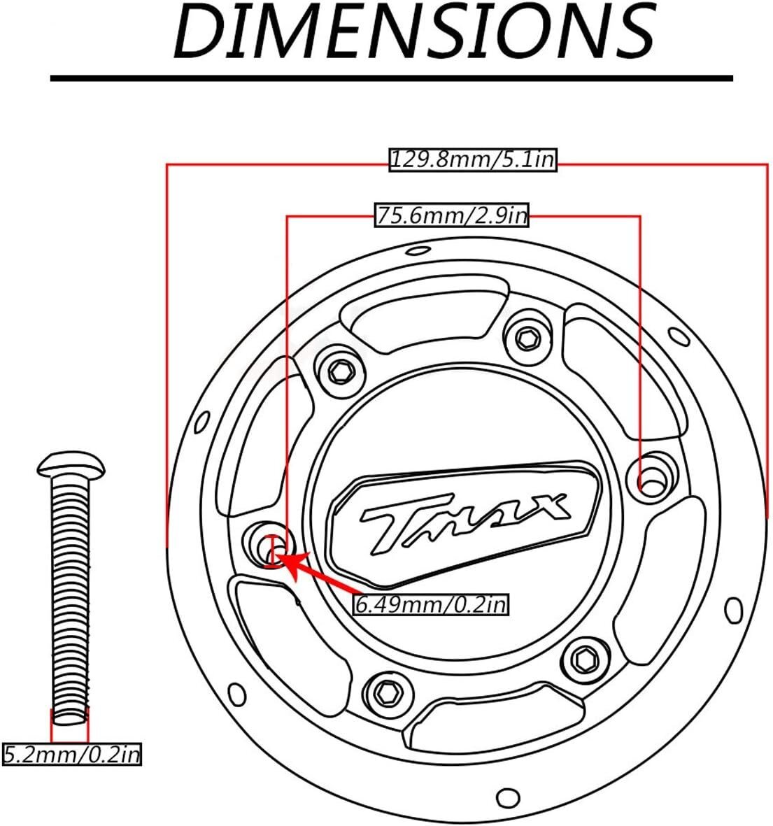 新しいオートバイTMAXエンジンステータカバーCNCエンジン保護カバープロテクターヤマハT-max 530 2012-2015 TMAX 500 2008-2011 (赤)_画像5