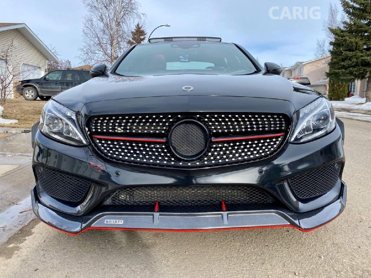 フロントスポイラー ベンツ Cクラス 2015-2018 W205 / AMG C43 適用 BARBUS スタイル フロントバンパー フロントリップ リップスポイラー 3_画像2