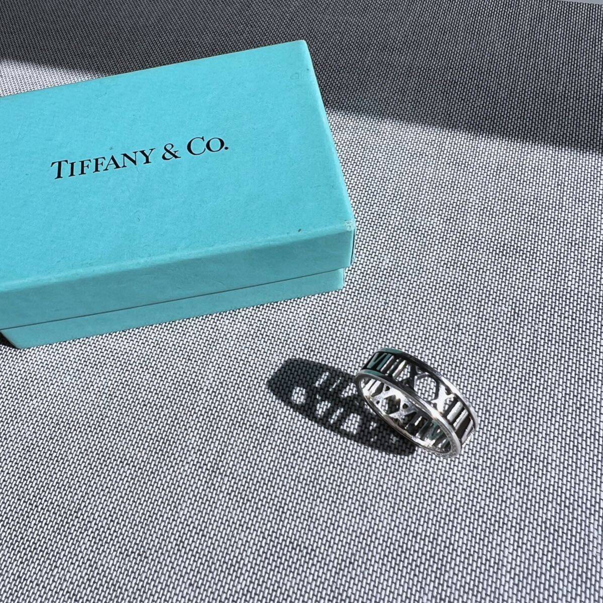 【Tiffany & co. アトラス オープン リング 指輪】 ティファニー メンズ 大きめ 21号? 箱付き シルバー925