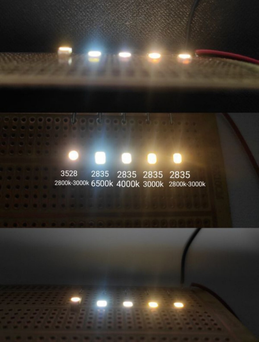 2835 チップ LED 電球色 4000k 100個セットの画像3