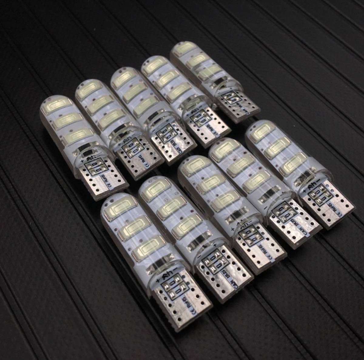 ★★1円スタート★★お買い得 T10 シリコン LED バルブ 6SMD 爆光 ホワイト 10球セット ポジション ナンバー灯 ルームランプ の画像2