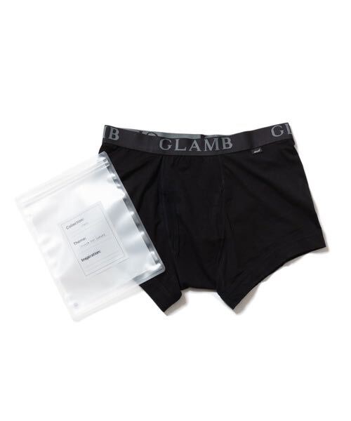 新品 GLAMB Logo boxer pants L / グラム ロゴ ボクサー パンツ Black ブラック 黒_画像1