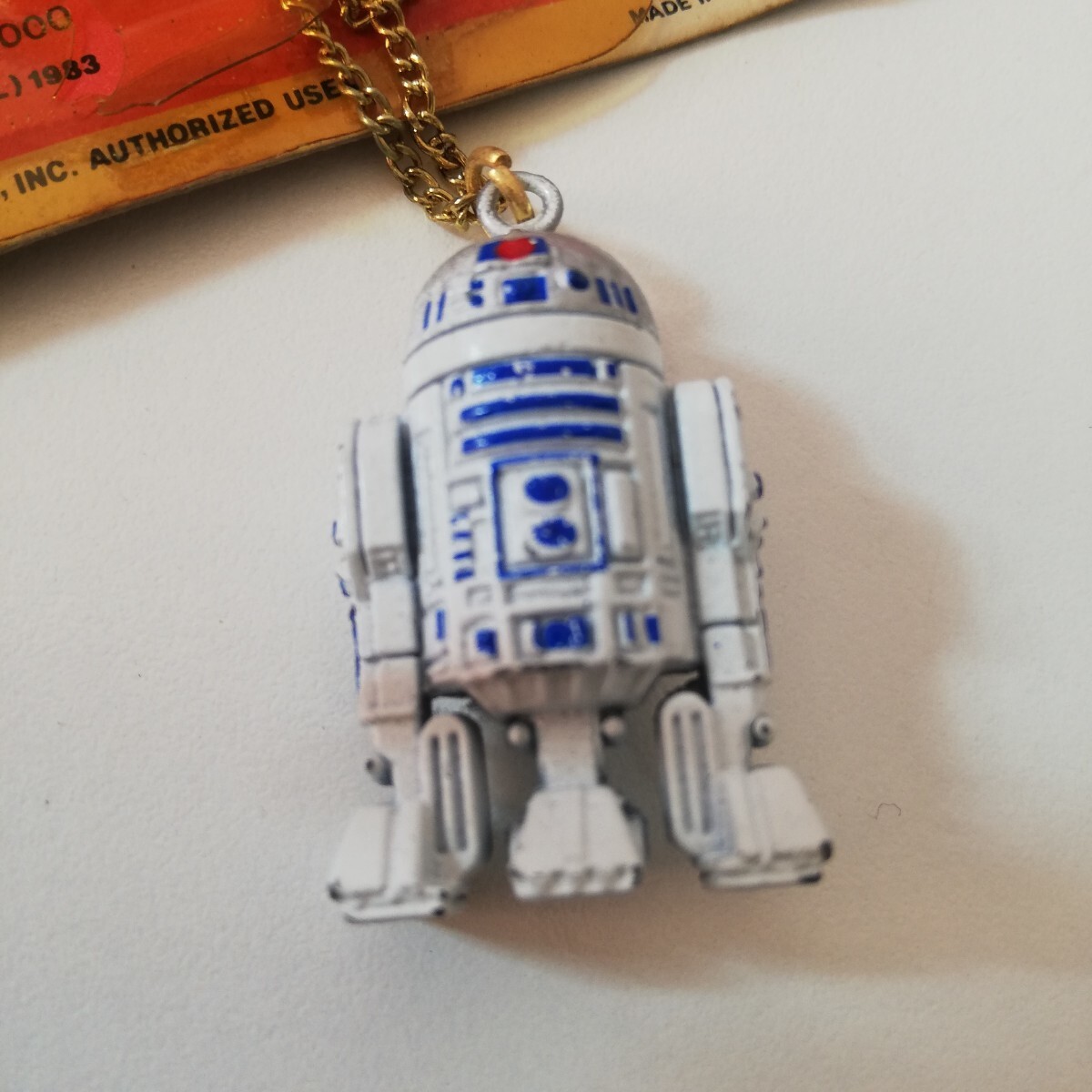 希少 1983年 スターウォーズ ジェダイの帰還 R2-D2 ダイキャスト ペンダント 未使用品 [MADE IN HONG KONG STARWARS DIE CAST PENDANT] _画像9