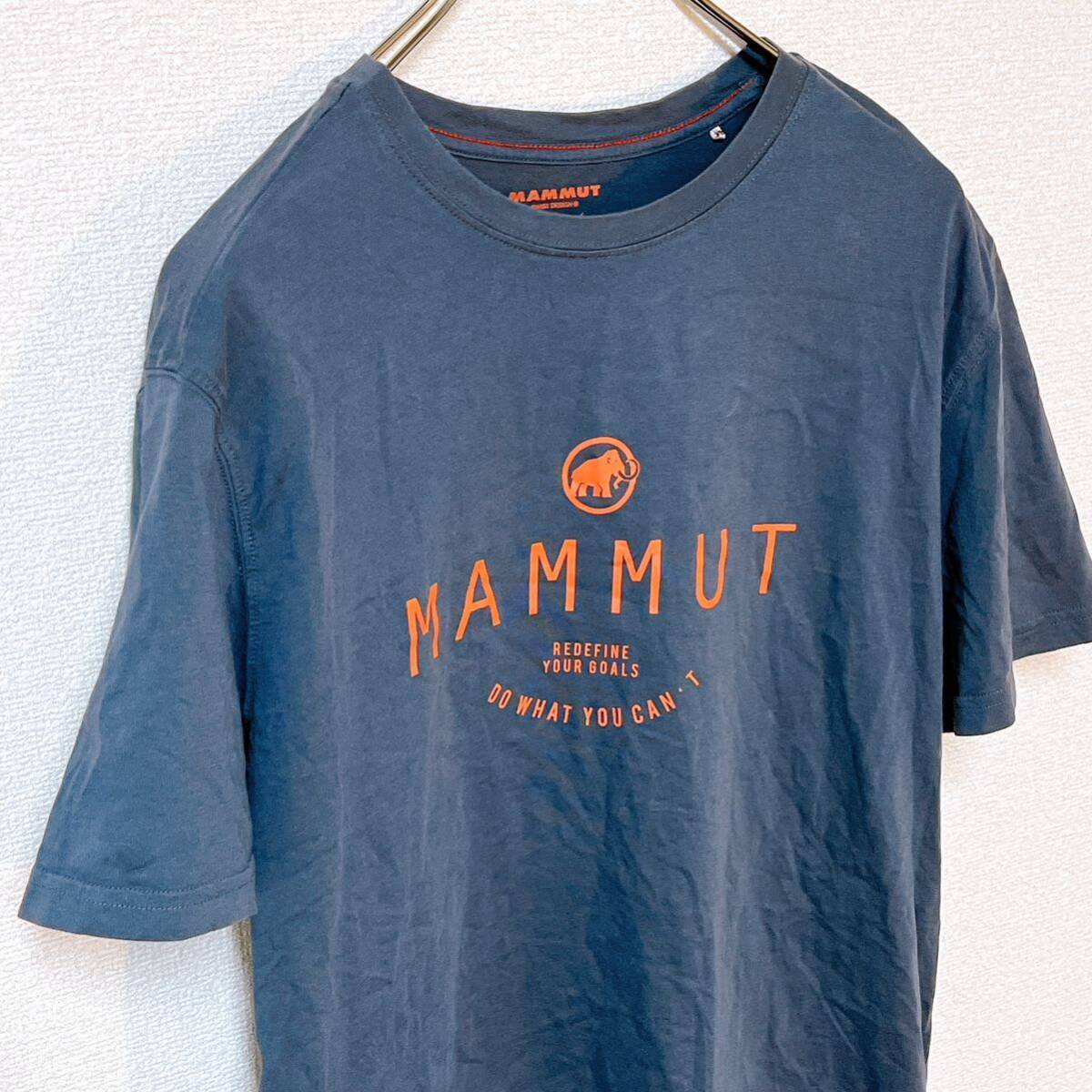 【美品】マムート MAMMUT Tシャツ 半袖 古着 スミクロ メンズ L ロゴTシャツ アウトドア スポーツ の画像3