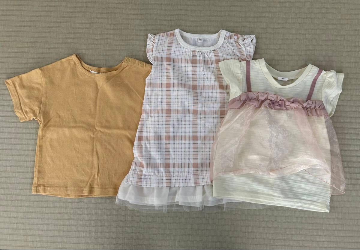 半袖Tシャツ トップス こども服 女の子 Tシャツ　ワンピース　タンクトップ　キッズ　ベビー　95センチ