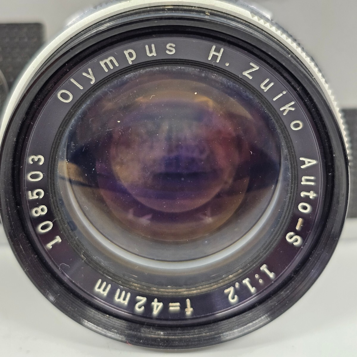 【4K55】1円スタート OLYMPUS-PEN F PEN-FT オリンパス レンズ OLYMPUS H.ZUIKO AUTO-S 1:1.2 f=42mm フィルムカメラ_画像2