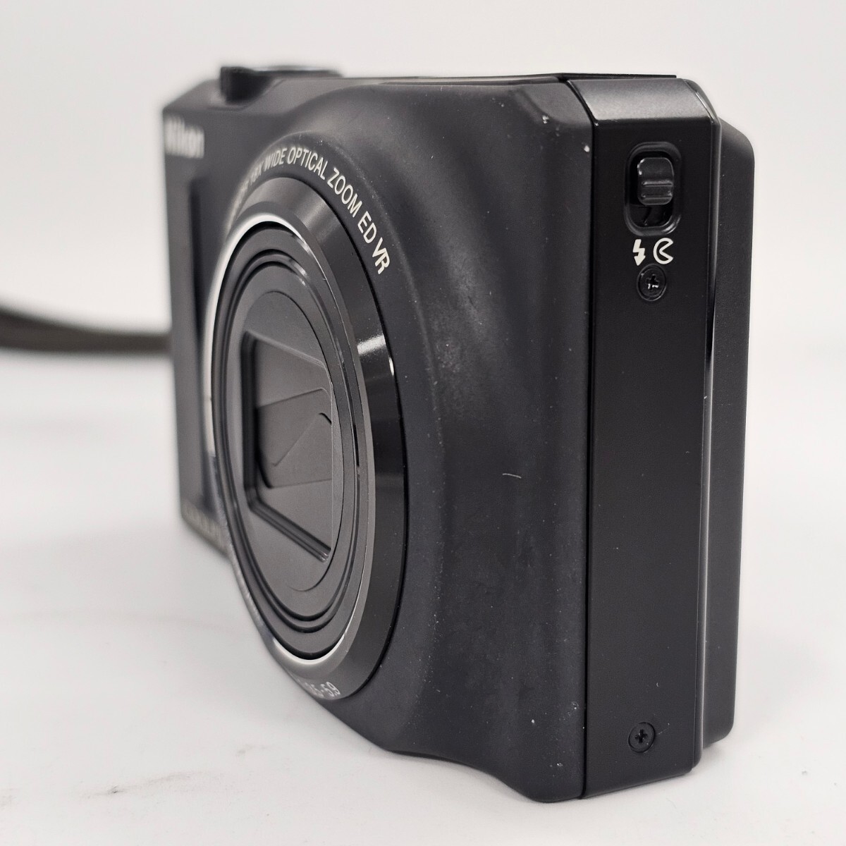 【4A28】1円スタート Nikon COOLPIX S9100 ニコン クールピクス デジタルカメラ コンパクトデジタルカメラ デジカメ ブラック_画像3