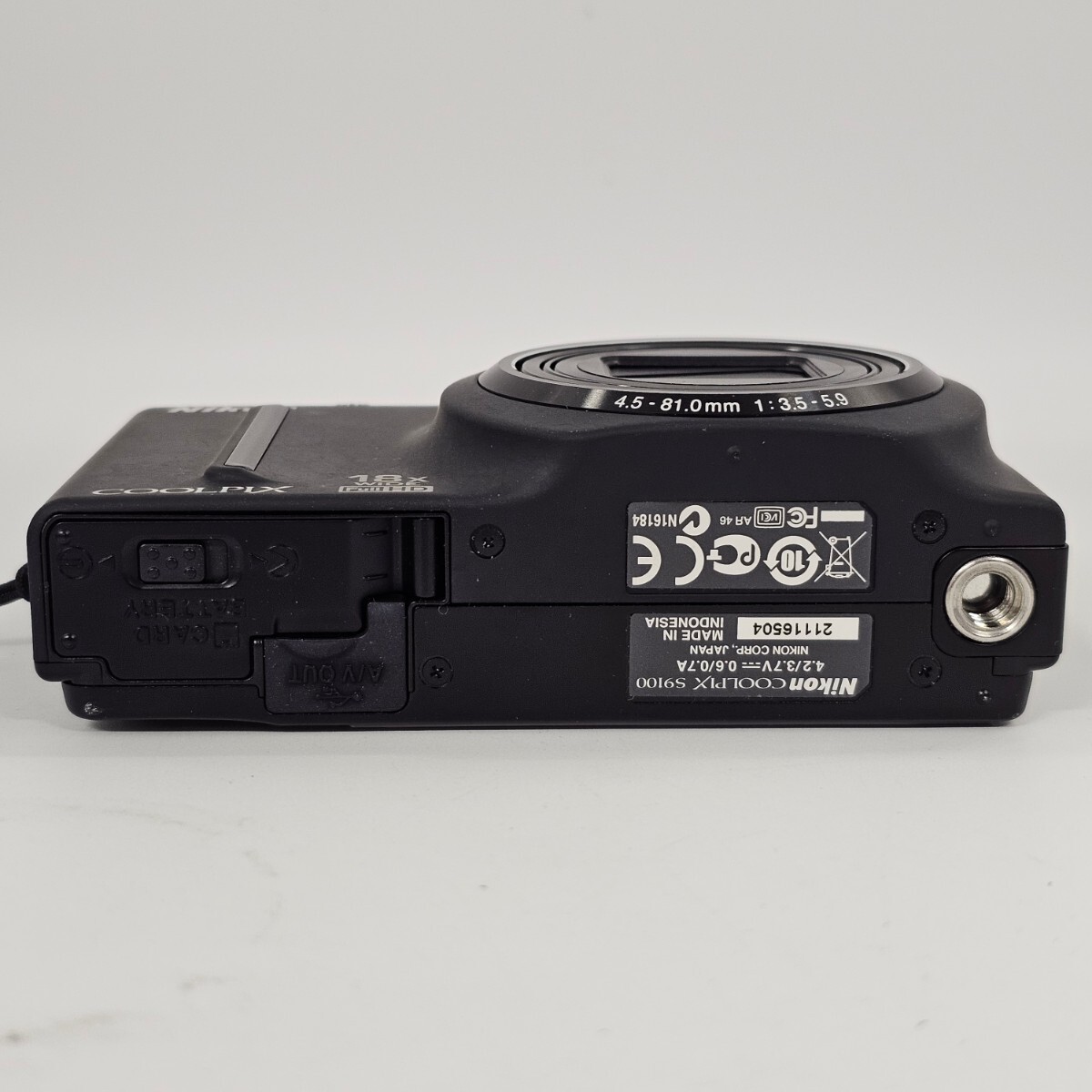 【4A28】1円スタート Nikon COOLPIX S9100 ニコン クールピクス デジタルカメラ コンパクトデジタルカメラ デジカメ ブラック_画像7