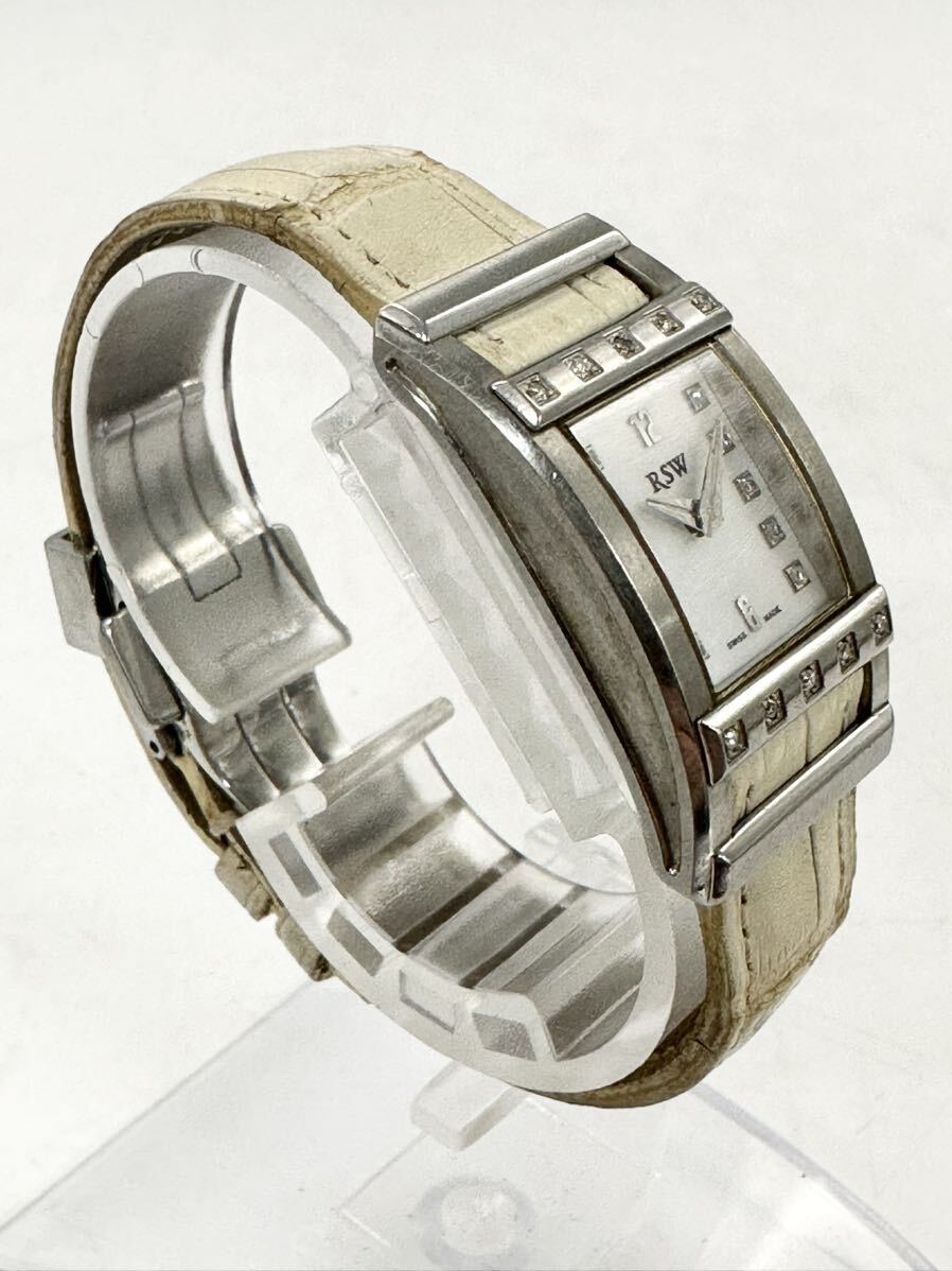 【3T110】1円スタート RSW / 6610 ラマ スイス ウォッチ クオーツ シェル文字盤 レディース 腕時計の画像7