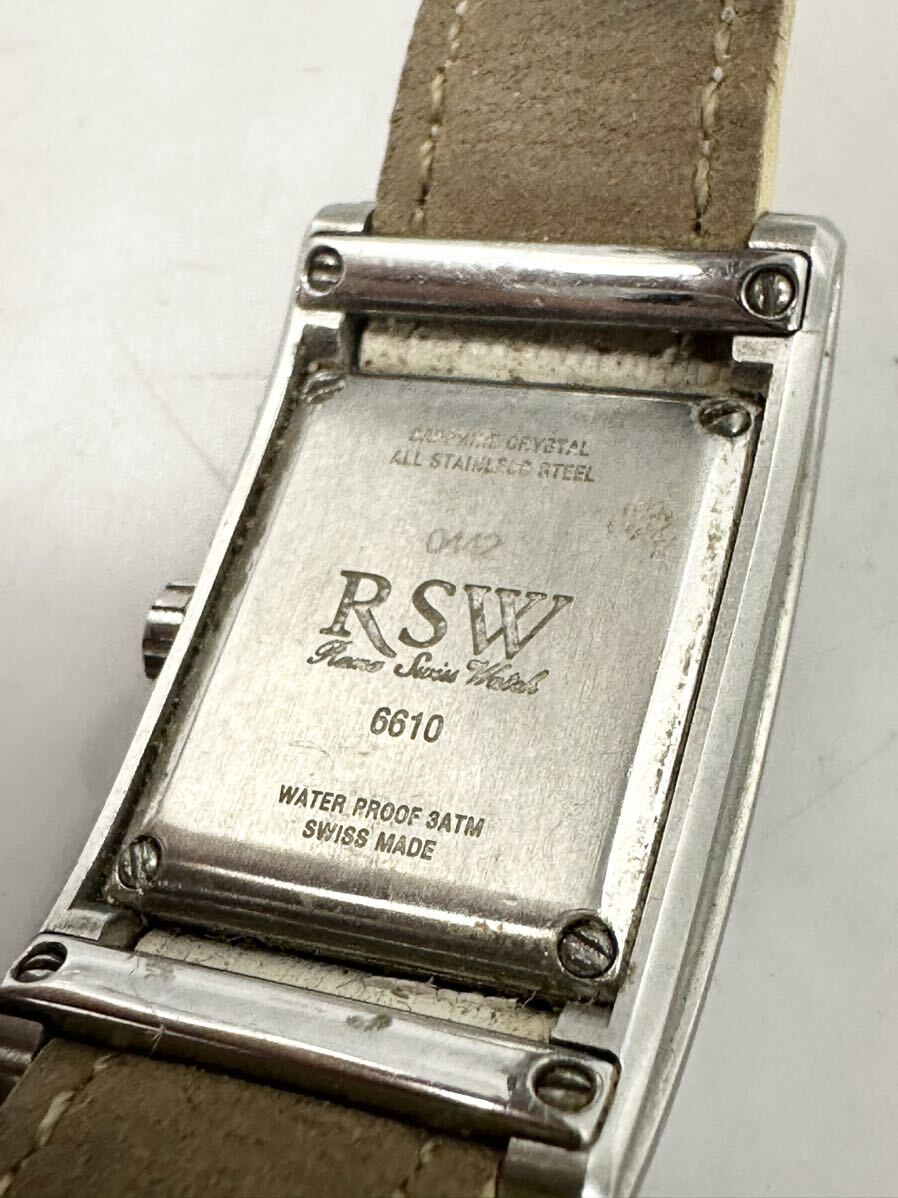 【3T110】1円スタート RSW / 6610 ラマ スイス ウォッチ クオーツ シェル文字盤 レディース 腕時計の画像8