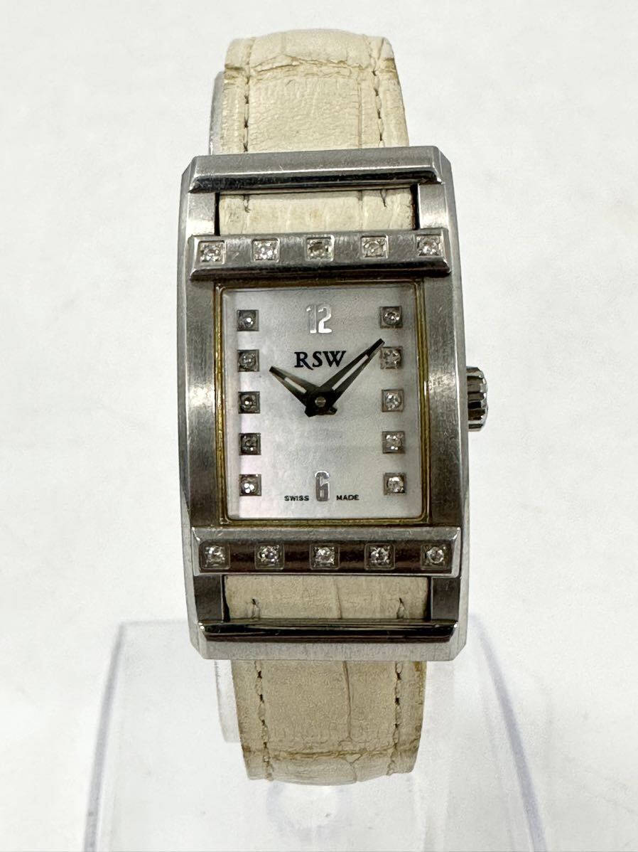 【3T110】1円スタート RSW / 6610 ラマ スイス ウォッチ クオーツ シェル文字盤 レディース 腕時計の画像2