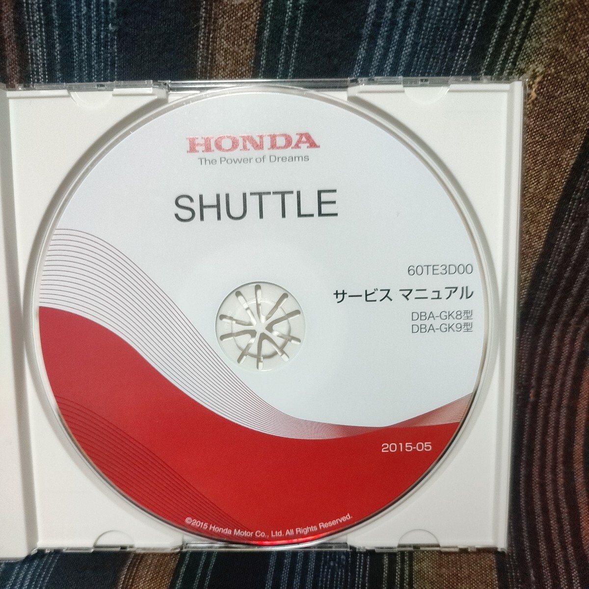 【１円スタート売り切り】 ホンダ サービスマニュアル シャトル SHUTTLE GK8 GK9 2015-05 DVD HONDAの画像3