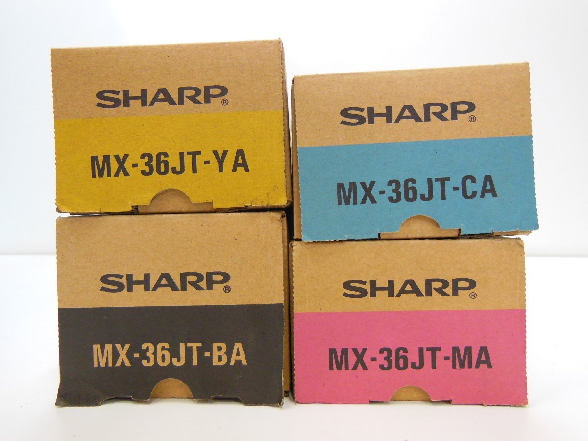 ☆新品・未使用☆ SHARP（シャープ）純正トナーカートリッジ / MX-36JT-CA / MX-36JT-MA /MX-36JT-YA / MX-36JT-BA / 4色＋トナー回収1個_画像2