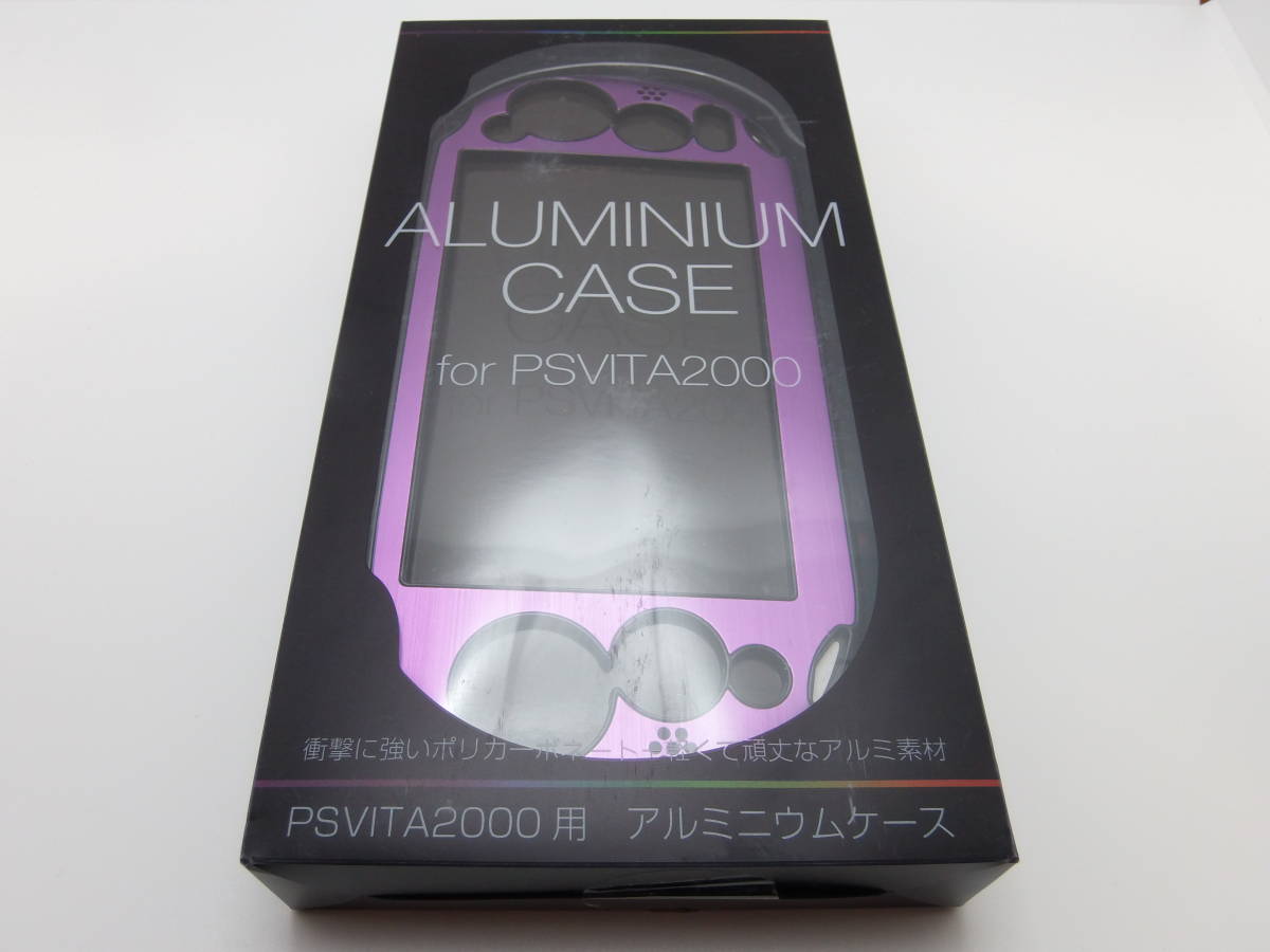  новый товар не использовался PS VITA 2000 для легкий aluminium кейс лиловый фиолетовый нераспечатанный пластик покрытие корпус кейс стоимость доставки 300 иен 
