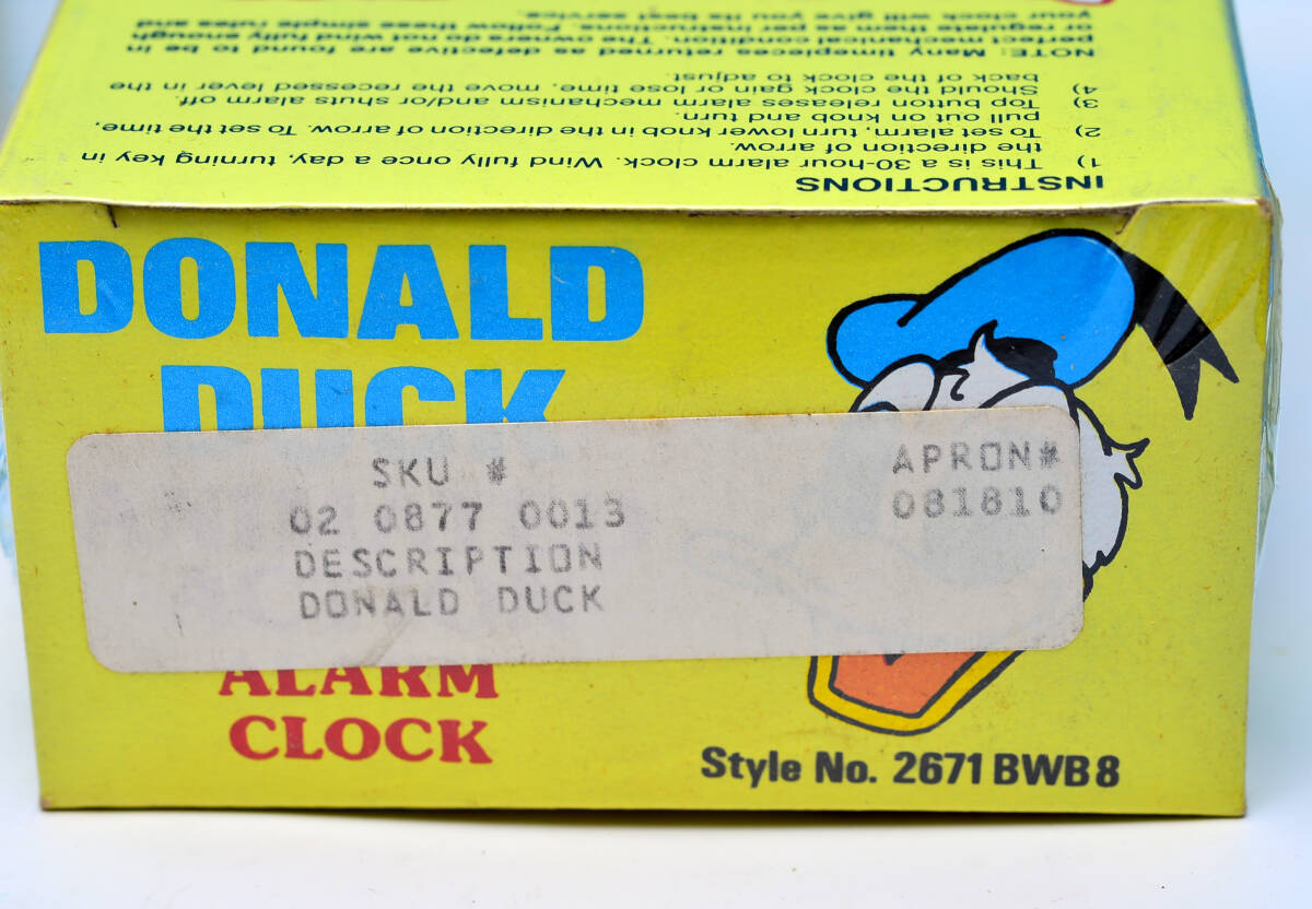  нераспечатанный ценный BRADLEY TIME Donald Duck пара .. глаз ... часы 50 anniversary commemoration наклейка 
