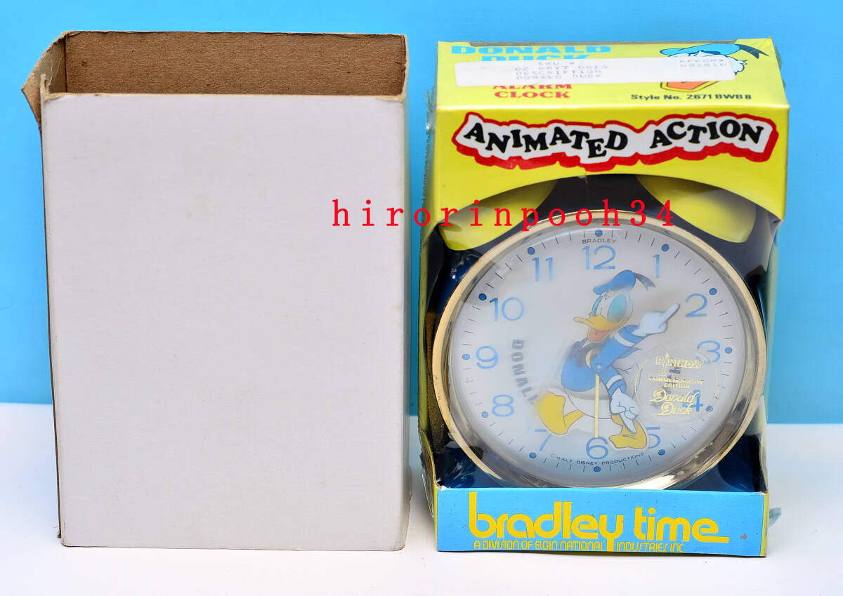  нераспечатанный ценный BRADLEY TIME Donald Duck пара .. глаз ... часы 50 anniversary commemoration наклейка 