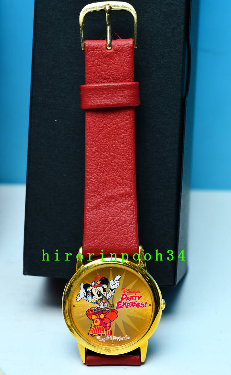 未使用　TDL　パーティエキスプレス　スペシャルファンナイツ　ミッキーマウス腕時計　ディズニー　非売品腕時計_画像3