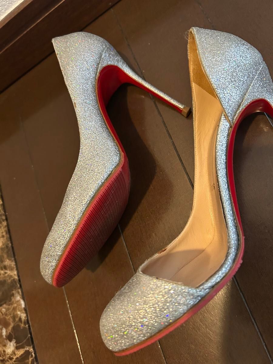 ルブタン35ラメシルバー パンプス クリスチャンルブタン Christian Louboutin