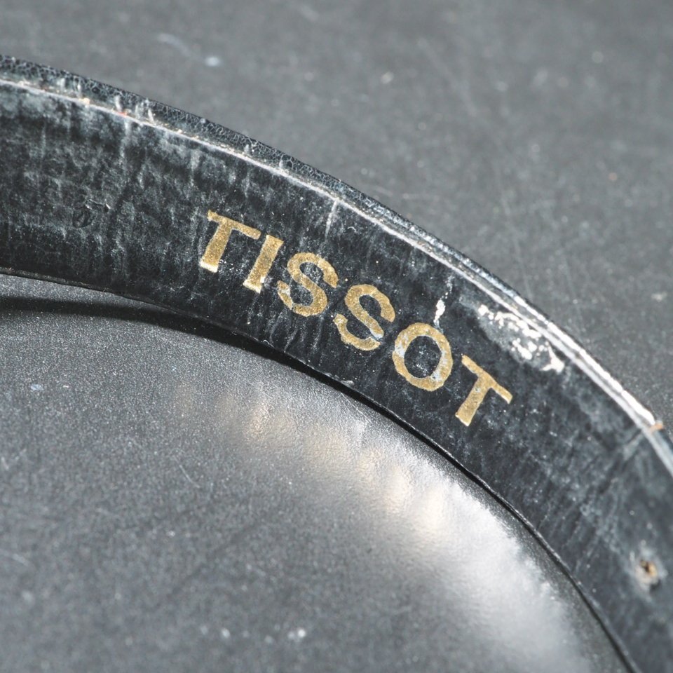 TISSOT ティソ GP/革 手巻き ゴールドカラー バーインデックス 2針 USED品 稼働品 純正ベルト ケース レディース 腕時計 「23765」の画像7