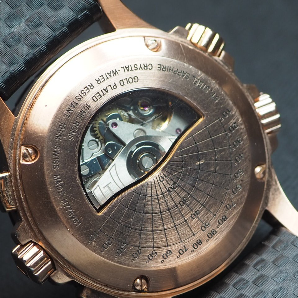HAMILTON ハミルトン カーキ・X・ウインド デイデイト カーボン文字盤 H776961 自動巻 メンズ 腕時計 「23838」の画像9