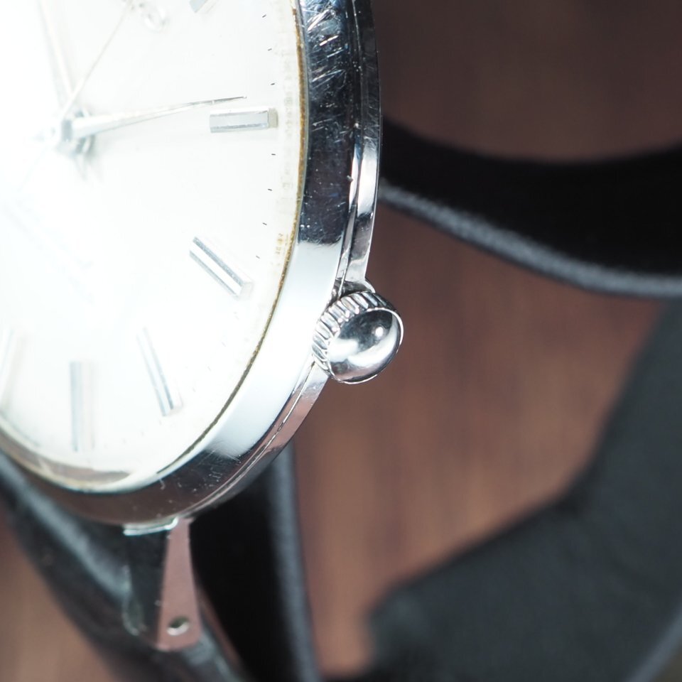【訳あり/ジャンク】 SEIKO セイコー ロードマーベル SS 革 社外ベルト尾錠 手巻き USED品 稼働品 バーインデックス 腕時計 「23722」の画像4